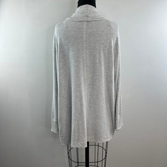 ATHLETA Pranayama Gray Restore Wrap Cardigan Sweater Stretch Drop Shoulder Sz 1X - Picture 5 of 8